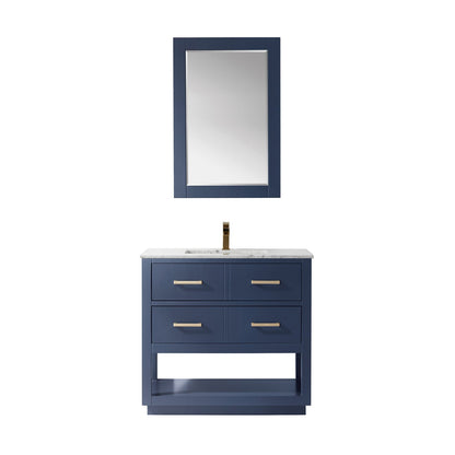 Altair Designs 36" single vanity with top - 532036-WH-CA