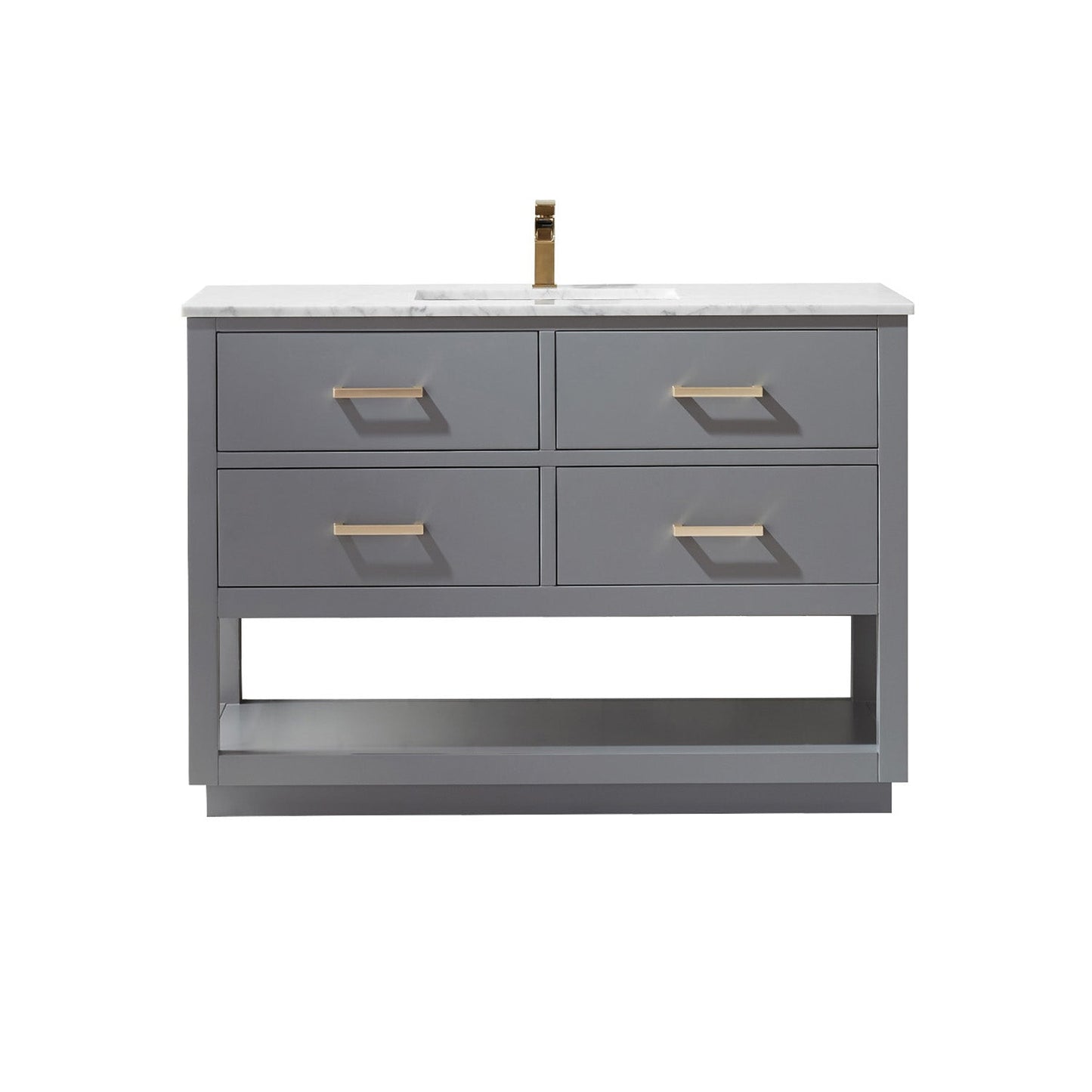 Altair Designs 48" single vanity with top - 532048-WH-CA-NM