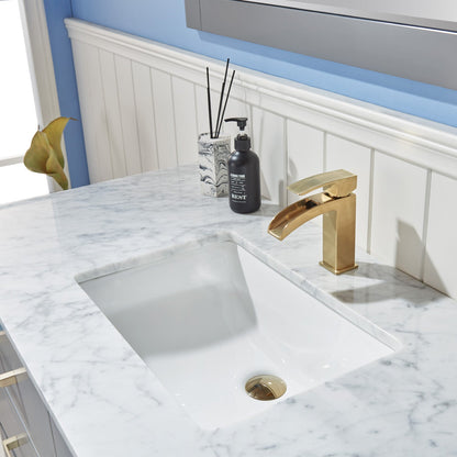 Altair Designs 48" single vanity with top - 532048-WH-CA-NM