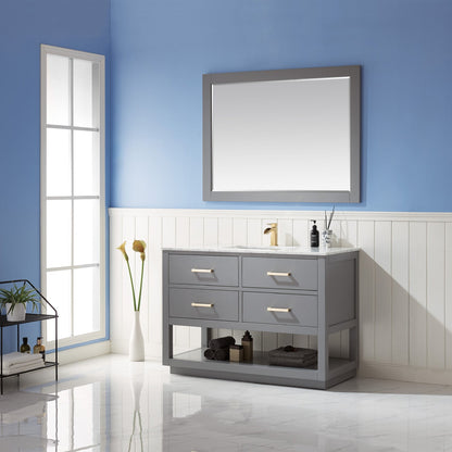 Altair Designs 48" single vanity with top - 532048-WH-CA-NM