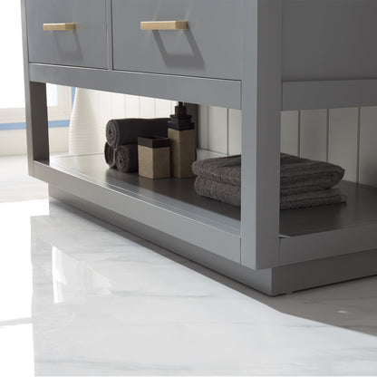 Altair Designs 48" single vanity with top - 532048-WH-CA-NM