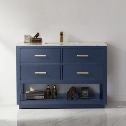Altair Designs 48" single vanity with top - 532048-WH-CA-NM