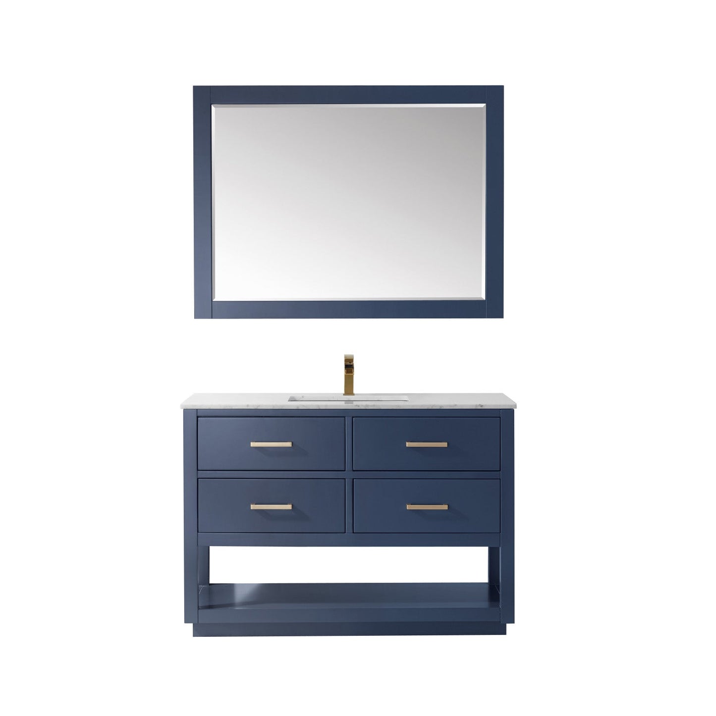 Altair Designs 48" single vanity with top - 532048-WH-CA-NM