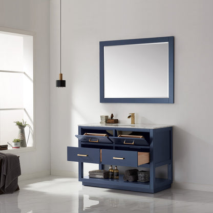 Altair Designs 48" single vanity with top - 532048-WH-CA-NM
