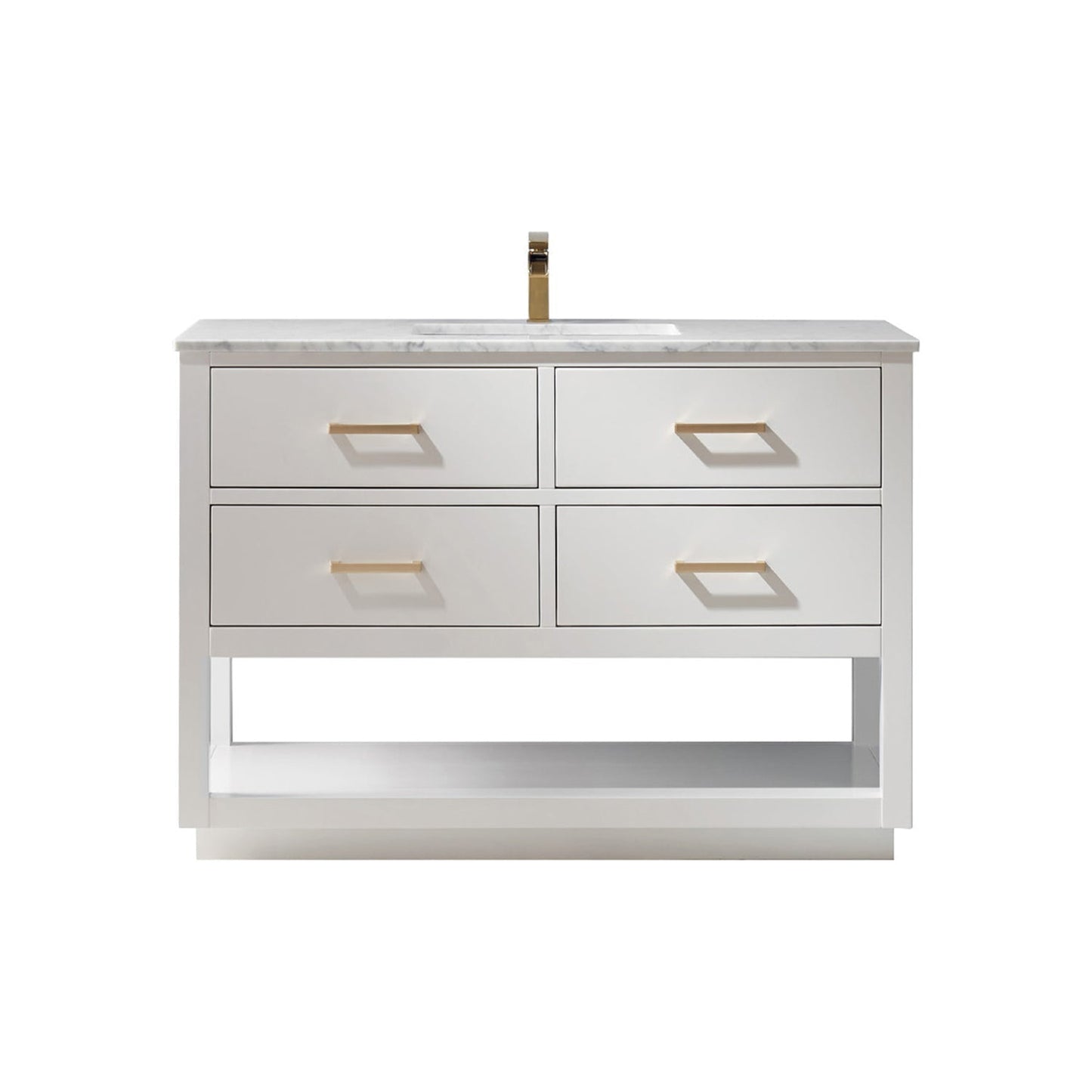 Altair Designs 48" single vanity with top - 532048-WH-CA-NM