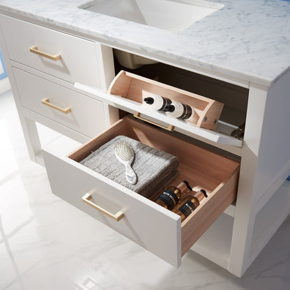 Altair Designs 48" single vanity with top - 532048-WH-CA-NM