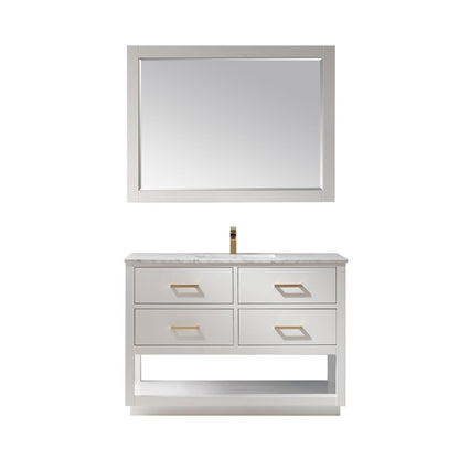 Altair Designs 48" single vanity with top - 532048-WH-CA-NM