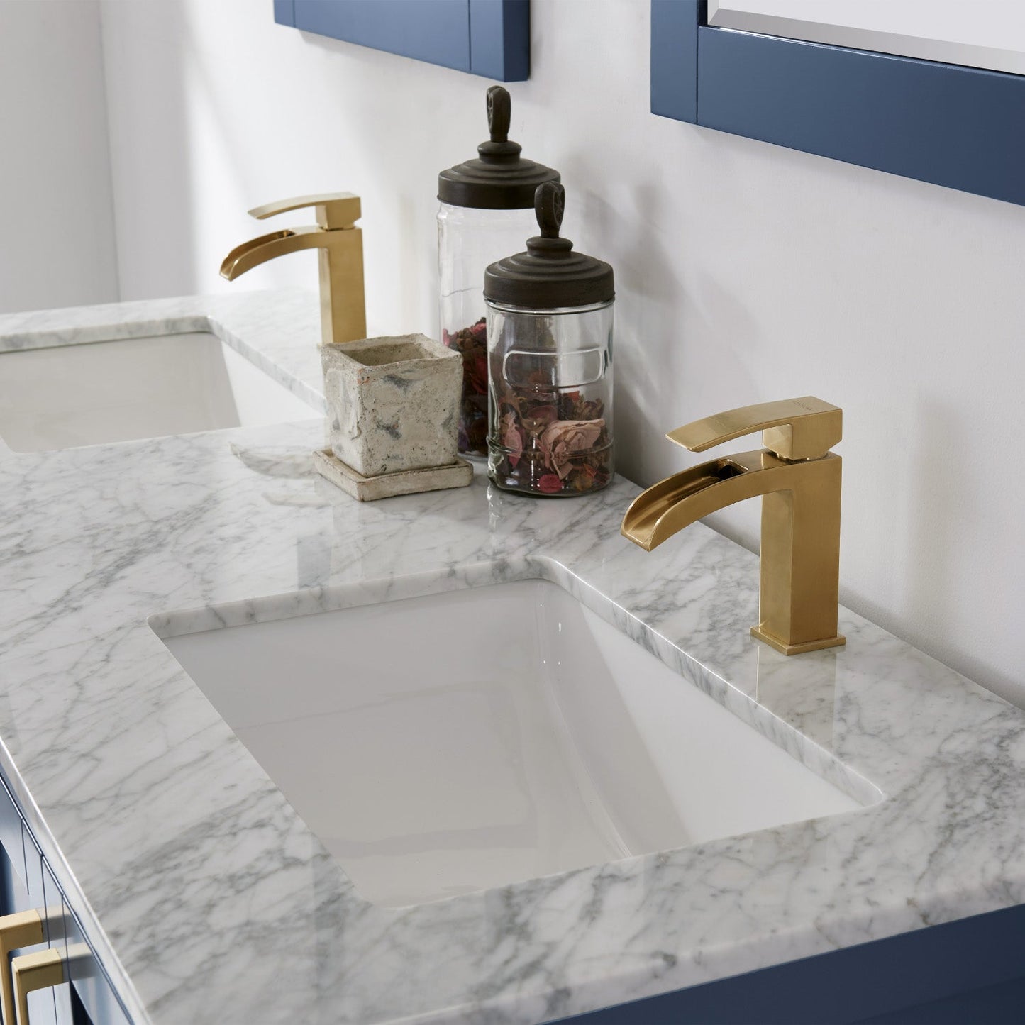 Altair Designs 60" double vanity with top - 532060-WH-CA-NM