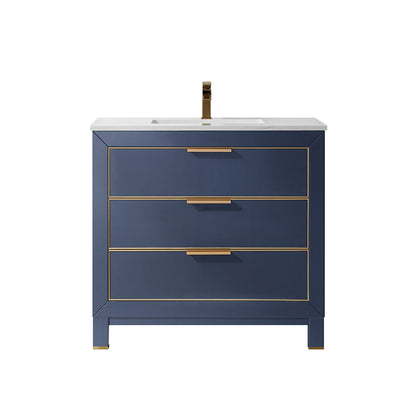 Altair Designs 36" single vanity with top - 533036-RB-AW-NM