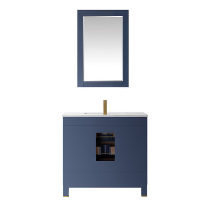 Altair Designs 36" single vanity with top - 533036-RB-AW-NM