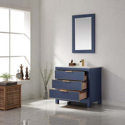 Altair Designs 36" single vanity with top - 533036-RB-AW-NM