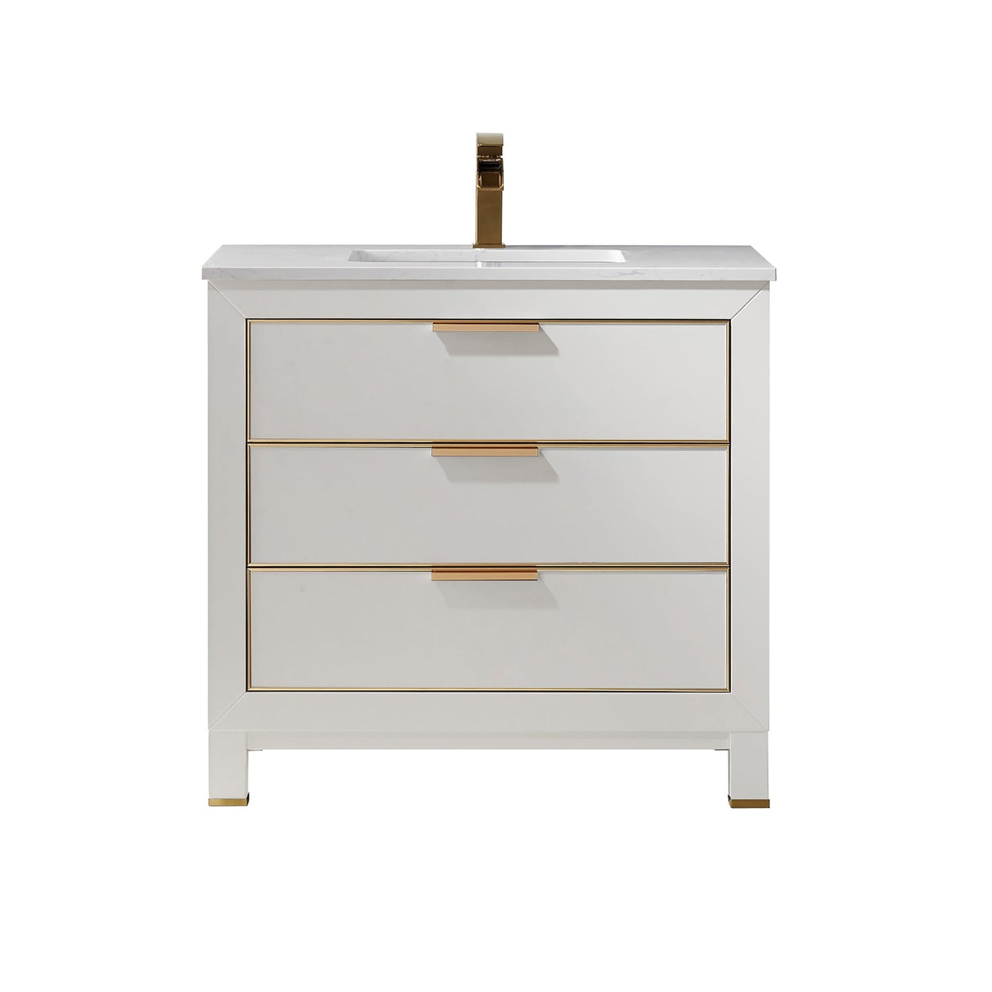 Altair Designs 36" single vanity with top - 533036-RB-AW-NM