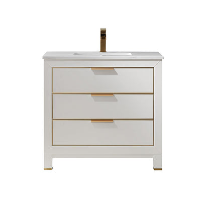 Altair Designs 36" single vanity with top - 533036-RB-AW-NM