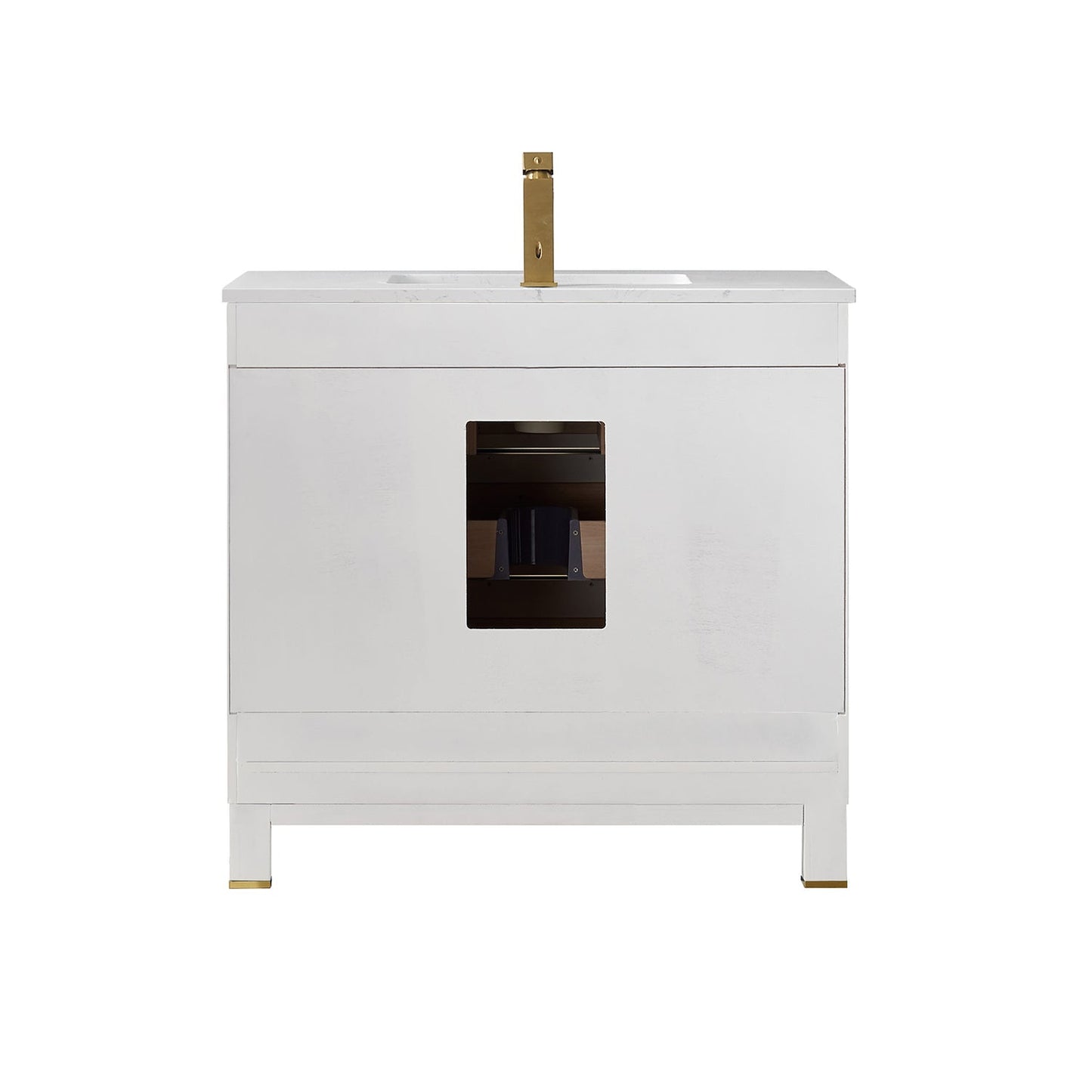 Altair Designs 36" single vanity with top - 533036-RB-AW-NM