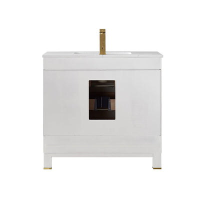 Altair Designs 36" single vanity with top - 533036-RB-AW-NM