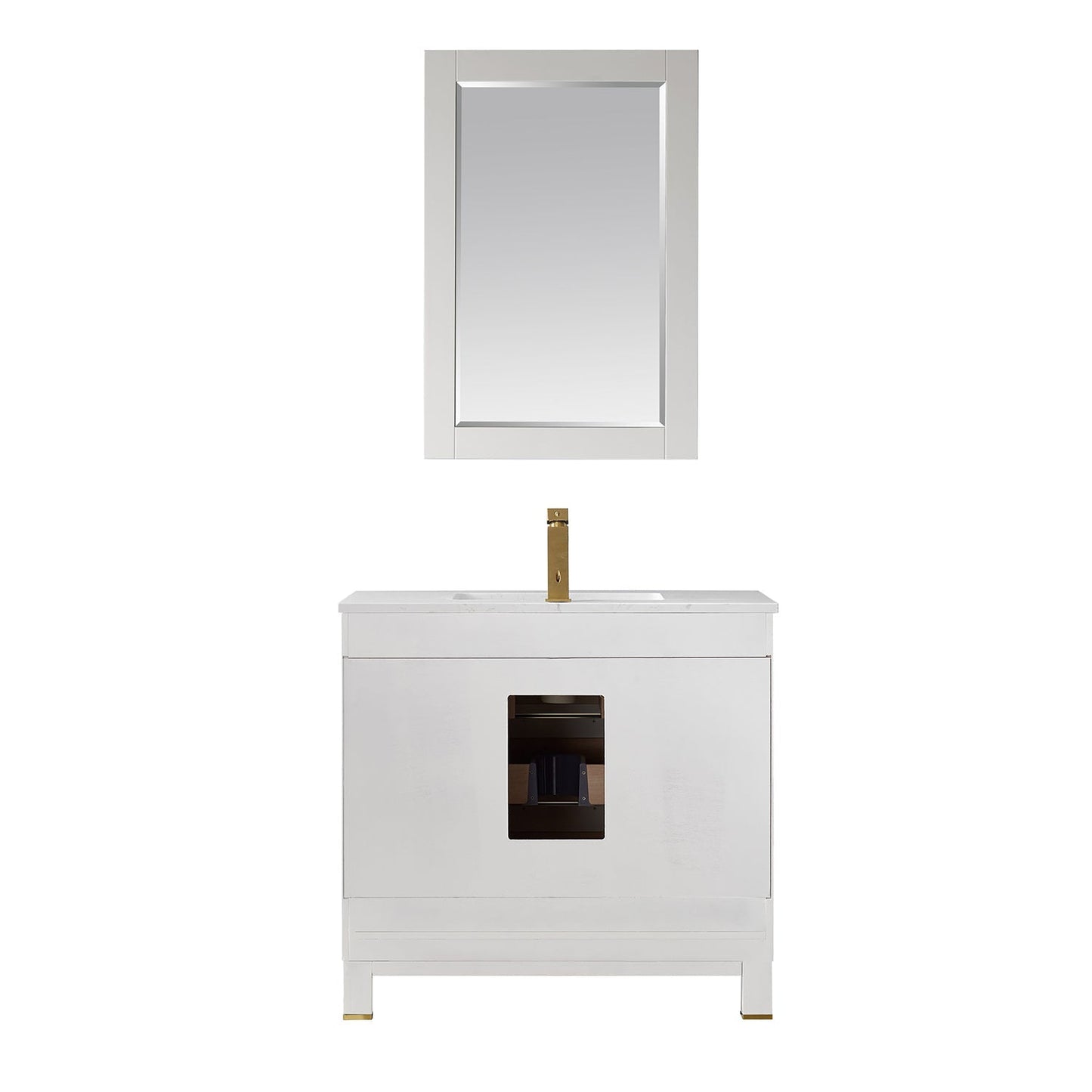 Altair Designs 36" single vanity with top - 533036-RB-AW-NM