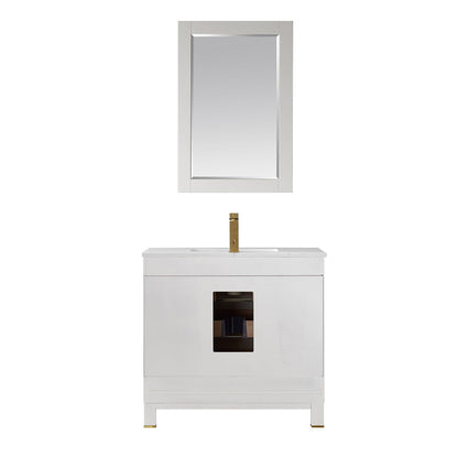 Altair Designs 36" single vanity with top - 533036-RB-AW-NM