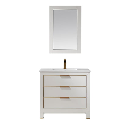 Altair Designs 36" single vanity with top - 533036-RB-AW-NM