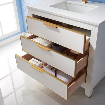 Altair Designs 36" single vanity with top - 533036-RB-AW-NM