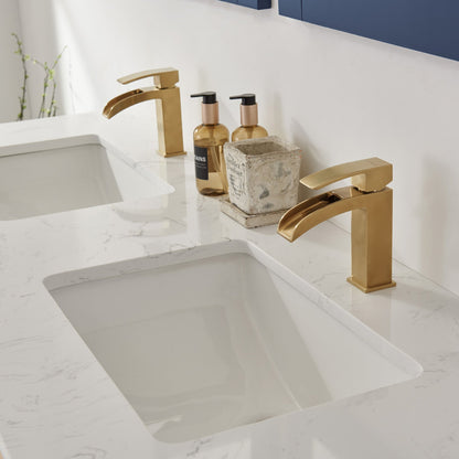 Altair Designs 60" double vanity with top - 533060-RB-AW-NM