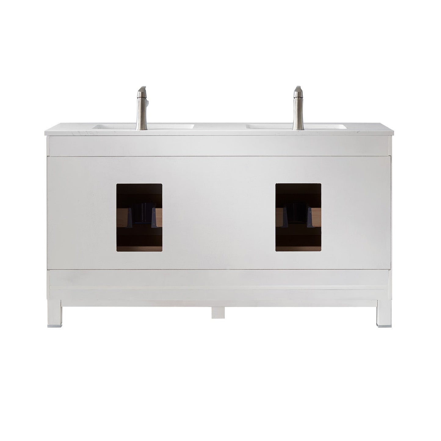 Altair Designs 60" double vanity with top - 533060-RB-AW-NM