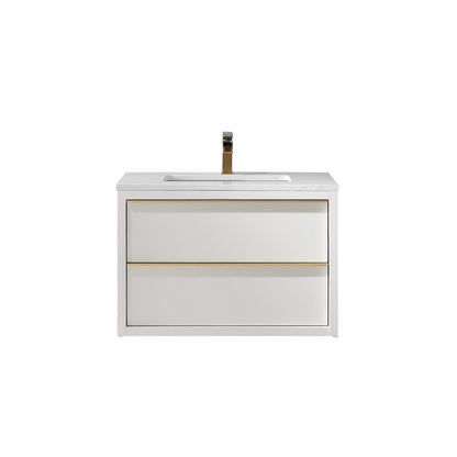 Altair Designs 30" single vanity with top - 534030-WH-AW-NM