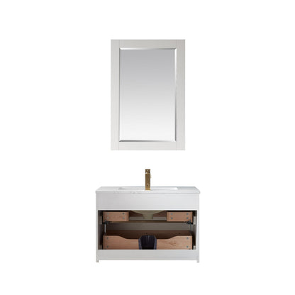 Altair Designs 30" single vanity with top - 534030-WH-AW-NM