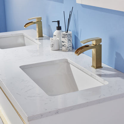 Altair Designs 60" double vanity with top - 534060-WH-AW-NM
