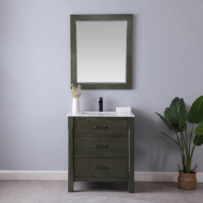 Altair Designs 30" single vanity with top - 535030-WH-CA
