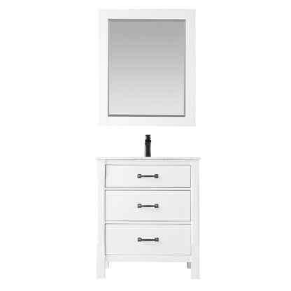 Altair Designs 30" single vanity with top - 535030-WH-CA