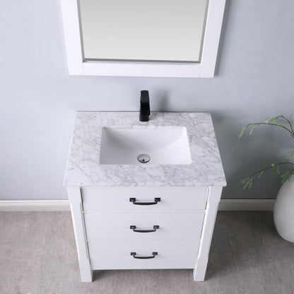 Altair Designs 30" single vanity with top - 535030-WH-CA
