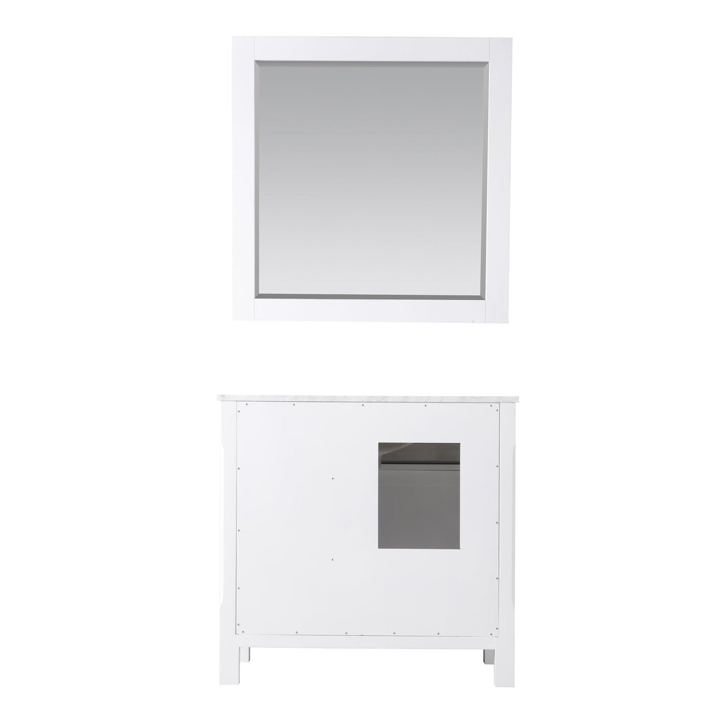 Altair Designs 36" single vanity with top - 535036-WH-CA