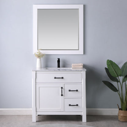 Altair Designs 36" single vanity with top - 535036-WH-CA