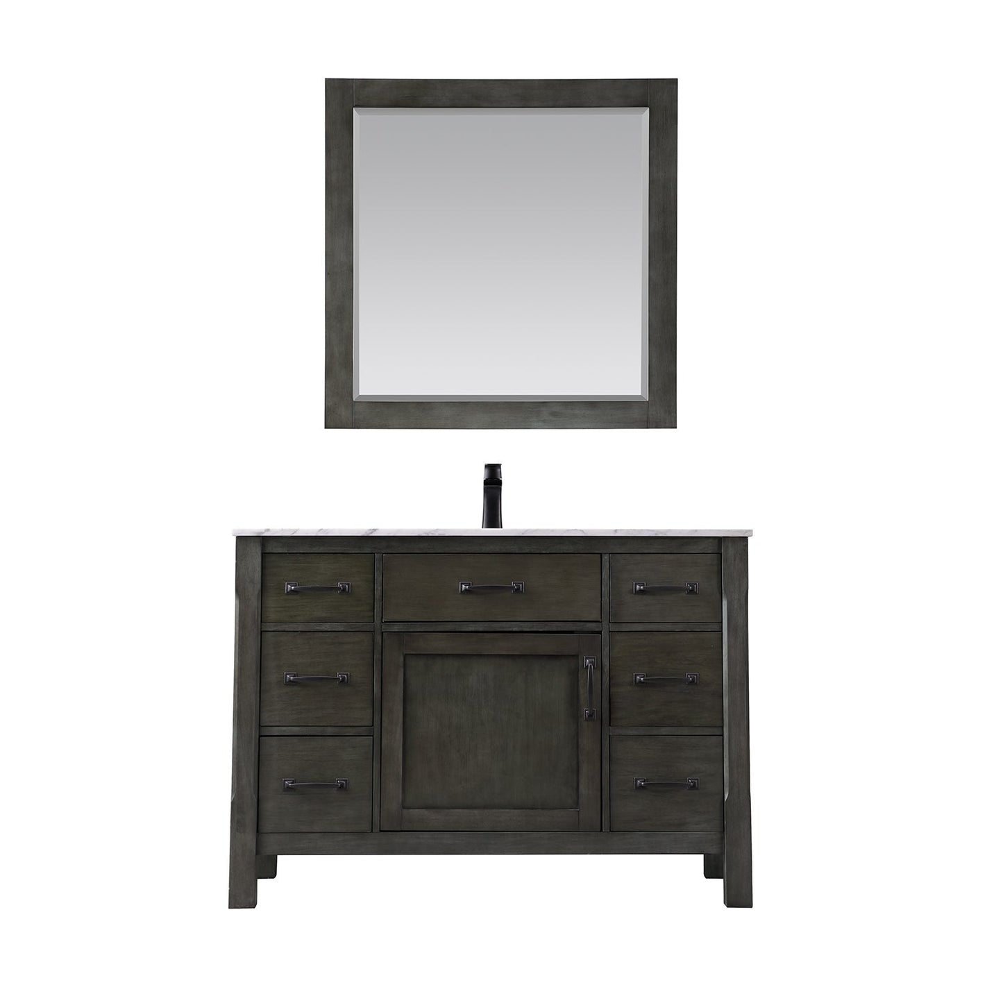 Altair Designs 48" single vanity with top - 535048-WH-CA