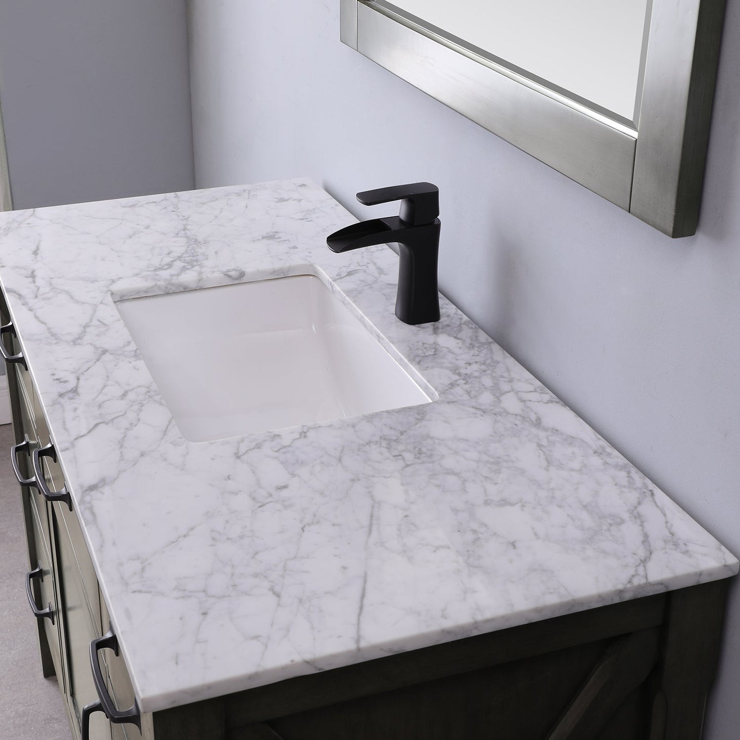 Altair Designs 48" single vanity with top - 535048-WH-CA