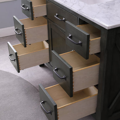 Altair Designs 48" single vanity with top - 535048-WH-CA
