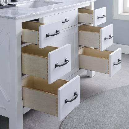 Altair Designs 48" single vanity with top - 535048-WH-CA