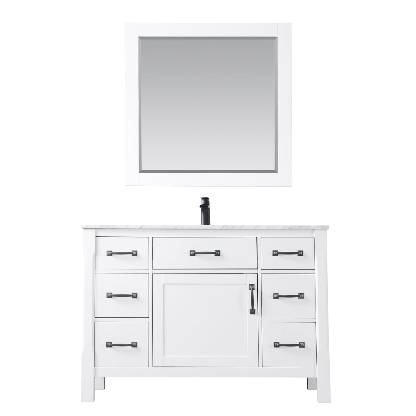 Altair Designs 48" single vanity with top - 535048-WH-CA