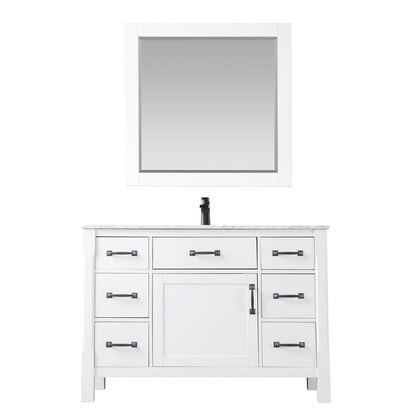Altair Designs 48" single vanity with top - 535048-WH-CA