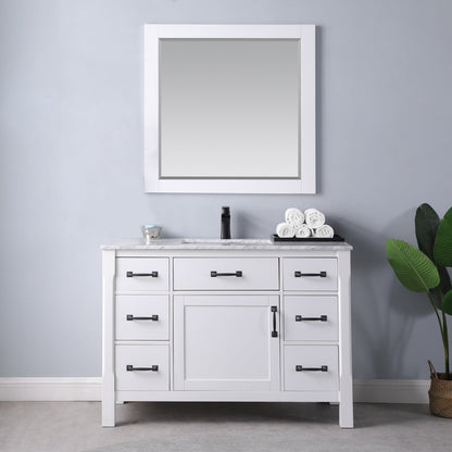 Altair Designs 48" single vanity with top - 535048-WH-CA