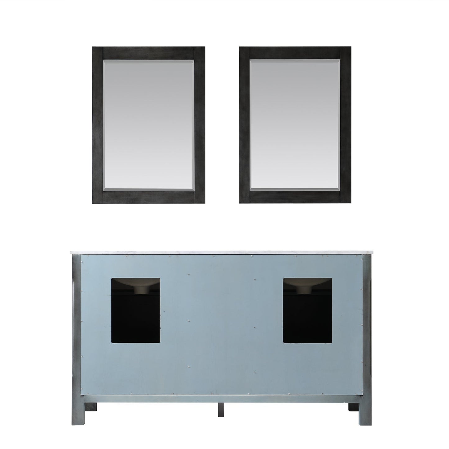 Altair Designs 60" double vanity with top - 535060-WH-CA
