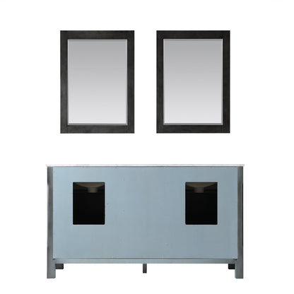 Altair Designs 60" double vanity with top - 535060-WH-CA
