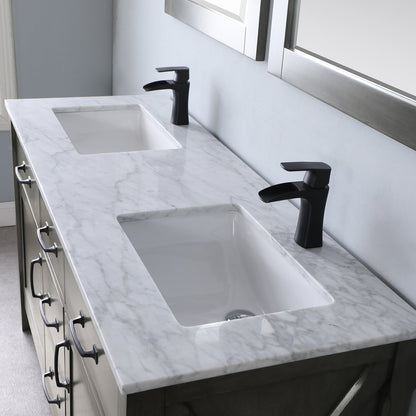 Altair Designs 60" double vanity with top - 535060-WH-CA