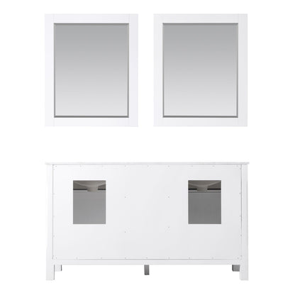 Altair Designs 60" double vanity with top - 535060-WH-CA