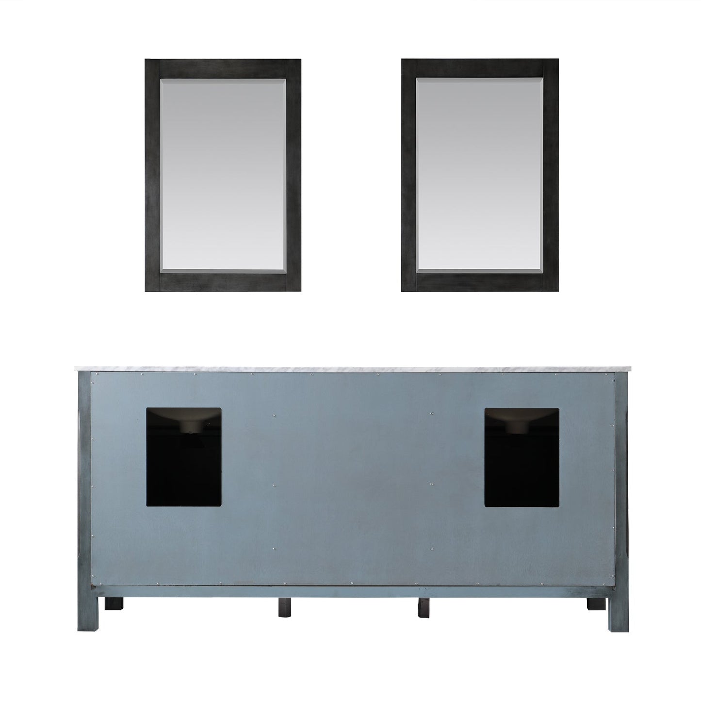 Altair Designs 72" double vanity with top - 535072-WH-CA