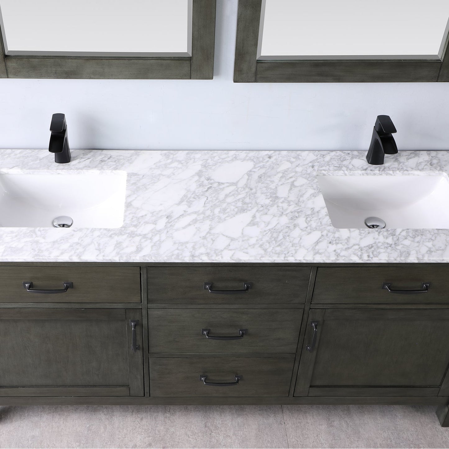 Altair Designs 72" double vanity with top - 535072-WH-CA