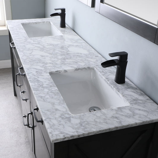 Altair Designs 72" double vanity with top - 535072-WH-CA