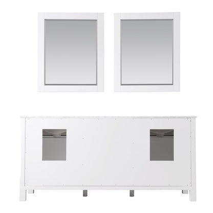 Altair Designs 72" double vanity with top - 535072-WH-CA