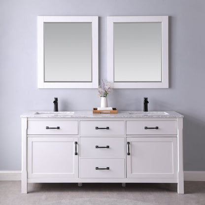 Altair Designs 72" double vanity with top - 535072-WH-CA