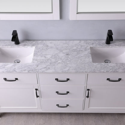 Altair Designs 72" double vanity with top - 535072-WH-CA